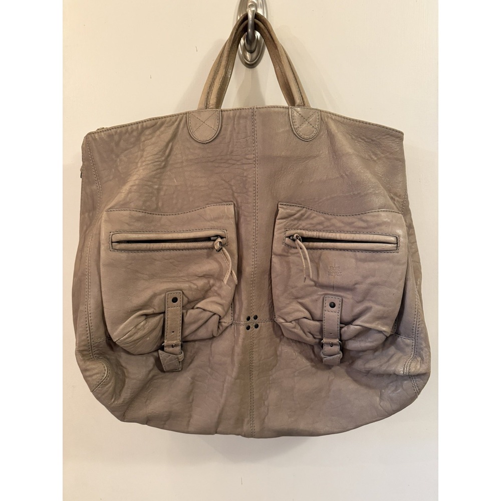 Jerome Dreyfuss Max Gray Leather Handbag Purse Tote